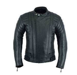 Chaqueta de Cuero Estilosa para Motociclistas, Color Personalizado, 100% Cuero, Chaqueta de Invierno para Hombre, Chaquetas de Cuero Ajustadas Personalizadas para Motociclistas - Product Image 1