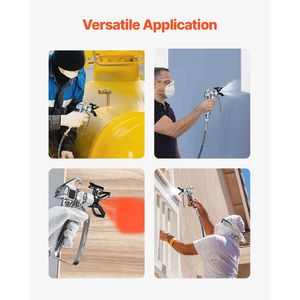 Pistolet pulvérisateur de peinture sans air haute pression 3600 PSI avec 5 embouts 211/315/417/517/623, joint pivotant, buse HVLP 1,3 mm - Product Image 6