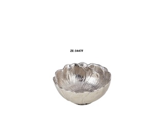 Bol de service artisanal éco-responsable en métal, fabrication artisanale haut de gamme, style chinois traditionnel, finition sous glaçure - Product Image 1