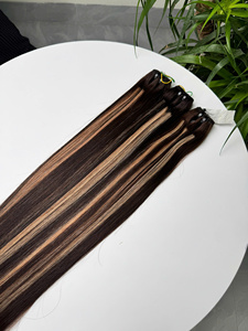 Extensiones de Cabello Piano Highlight, Liso, Castaño Oscuro y Rubio Miel, Doble Trama, Cabello Humano Virgen Remy Vietnamita, Tejido Doble a Máquina - Product Image 6