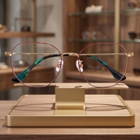 Monture de lunettes de vue ronde anti-lumière bleue UV420, monture intégrale en titane léger, titane pur, sur mesure, haute qualité