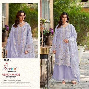 Luxueux Gimmi Choo Work Shalwar Kameez avec broderie, Laser Daman & Matching Dupatta a True Style Statement - Product Image 4