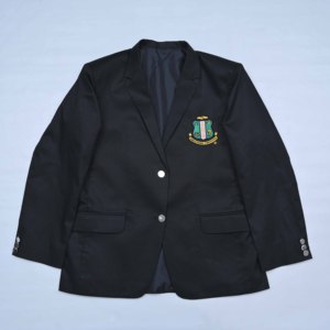 เสื้อเบลเซอร์สีดำคุณภาพพรีเมียม ผลิตตามสั่ง พร้อมปักโลโก้และตราสัญลักษณ์  แบบทอเรียบ สำหรับนักเรียนหญิง - Product Image 2