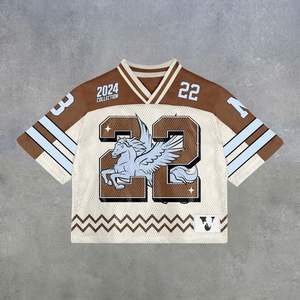 T-shirt sportif rétro américain vintage surdimensionné personnalisé de haute qualité - Product Image 3