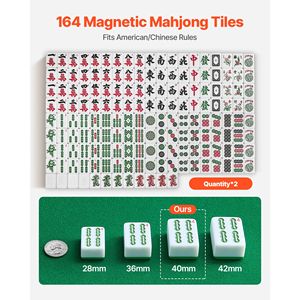 Tavolo da Mahjong Automatico Minimalista con Tessere da 40 mm, 2 Set (164 Pezzi) Stile Montagne Russe, Pieghevole e Pratico - Product Image 3