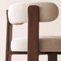 Chaise de salle à manger de luxe moderne avec revêtement en velours et structure en bois massif, chaise à dossier pour restaurant, hôtel, appartement
