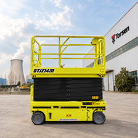 Plateforme élévatrice à ciseaux électrique autopropulsée 6-16m, 230-450kg, plateforme de travail en hauteur mobile pour l'entretien industriel