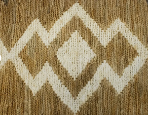 Tapis de sol en jute noir à bords festonnés, tissé à la main, style bohème, pour salon, chambre, hôtels, et espaces commerciaux - Product Image 5