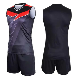 Wholesale Unisex <b>Volleyball</b> Uniform <b>Set</b> Adults 100% Polyester Quick Dry Breathable Lightweight Custom Player Name Sports Uniform - Product Image 2