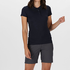 Camiseta Polo de Manga Corta para Mujer al por Mayor, Logotipo Bordado Personalizado, Corte Ajustado, Transpirable, Algodón Piqué, Camisetas Polo para Mujer - Product Image 1