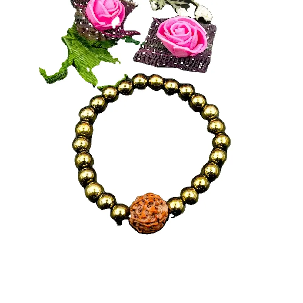 Lotto all'ingrosso di pietre curative Chakra pietre preziose braccialetti di pirite dorata cristalli naturali braccialetto di perline gioielli regalo donna