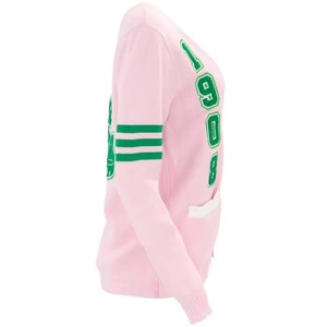 Nuevo Estilo Personalizado, Suéter Cárdigan Varsity con Cuello en V para Hermandades, Unisex, Chenilla, Logotipo Bordado en la Parte Delantera, Transpirable, Casual, Otoño - Product Image 6