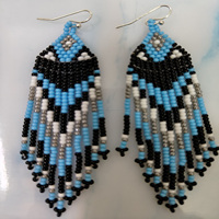 Boucles d'oreilles en perles de rocaille bohème fabriquées à la main macramé glands colorés à la mode motif de boule de femmes diamant perle cadeau de mariage principal