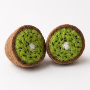 Mahaguthi <b>Craft</b> Conscience Felt Handmade Kiwi Toy for Kids <b>Wool</b> <b>Craft</b> Educational Fruit Shape Unisex 3 6 Years 5.5cm Dia X 5cm - Product Image 2