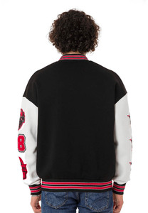 Blousons universitaires formels personnalisés en gros avec broderies, doublure matelassée en polyester et extérieur en laine enduite - Product Image 5