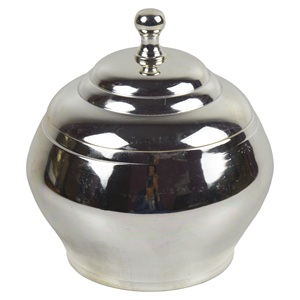 Shiny Metal Sugar Pot Highly Brightly Silver Plated Finishing Design for Home Hotel Kitchenware Decorative Design Container - Product Image 1