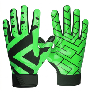 Gants de football à doigts entiers par sublimation, antidérapants, unisexes, avec fermeture auto-agrippante, pour sports de plein air, toutes saisons, pour le football américain - Product Image 2