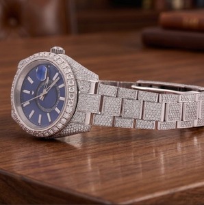 Reloj Clásico con Diamantes Moissanite en Tono Blanco, Totalmente Cubierto de Piedras, Estilo Hip Hop, Movimiento Automático VVS, Acero Inoxidable de Lujo - Product Image 5