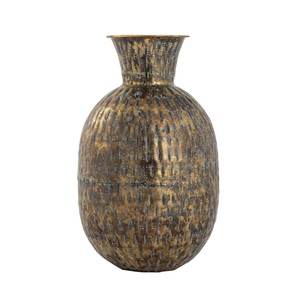 Durable Metal Antiques Iron <b>Tabletop</b> Vases Floor Decorative Flower Pots Aluminium Textured Hammered Home Garden - Product Image 2