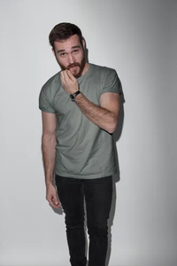 T-shirts Homme Oversize Épais 180 Grammes Épaules Tombantes Coupe Slim Logo Personnalisé Motif Uni - Product Image 5