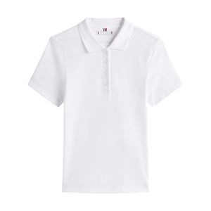 เสื้อยืดลำลองผู้หญิง คอโอ แขนสั้น สีพื้น ผ้าฝ้าย 100% ระบายอากาศได้ดี คุณภาพสูง รับทำโลโก้ OEM - Product Image 4