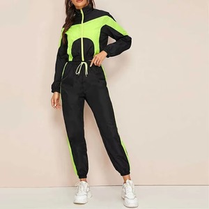 Ensemble coupe-vent oversize pour femme, veste légère imperméable à fermeture éclair et boutons, pantalon de jogging, streetwear décontracté - Product Image 5