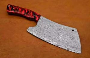 Couteau de chef personnalisé en acier Damas forgé à la main, avec lame tranchante et manche en bois sur mesure - Product Image 1