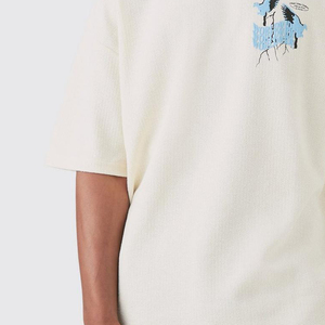 เสื้อยืดคอกลมทรงลำลองผ้าเจอร์ซีย์หนา 200 กรัม พิมพ์ลายพัฟฟ์ด้านหน้า สไตล์สตรีทแวร์ ยูนิเซ็กส์ ทรงปกติ ซักย้อมสีเอซิด - Product Image 6