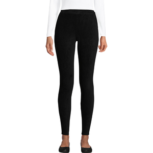 Leggings extensibles taille haute pour femmes couleur unie taille élastique tissu en daim tenue décontracté doux couleur personnalisée en gros échantillon gratuit - Product Image 3