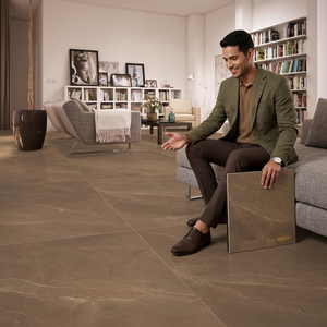 Dalle de porcelaine Calacatta antidérapante, résistante aux acides et antibactérienne, grand format 1200x1200mm (4x4 pieds) pour revêtement de sol - Product Image 5