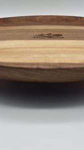 Wood Double Tier Rotating Tray Smooth-Spin Lazy Susan for Tabletop <b>Spice</b> Serving - Product Image 3
