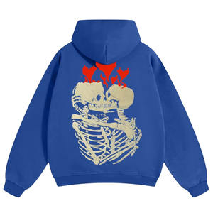 Sudadera con capucha de color personalizado para hombre 100% algodón polar invierno bordado hombro caído manga larga - Product Image 2