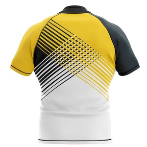 Camiseta de Rugby de Punto Clásica, Transpirable, Estampada, de Poliéster, Diseño Nuevo OEM de Alta Moda, Uniforme Personalizado - Product Image 4