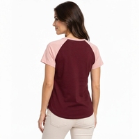 T-shirts unis pour femmes avec logo de marque personnalisé, vêtements en gros, coupe classique, teinture unie
