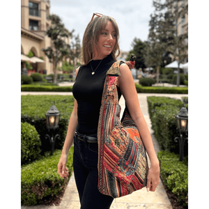 Borsa Hobo Trapuntata con Patchwork per Donna - Product Image 5