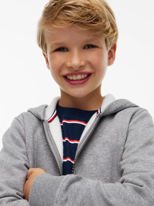 Boys <b>Grey</b> <b>Zip</b> <b>Up</b> <b>Hoodie</b> Sweatshirt Kids Casual Fleece Hooded Jacket with Pockets Custom Children Clothing Wholesale Manufacturer - Product Image 5