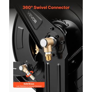 Avvolgitubo per Idropulitrice in Acciaio Rinforzato da 15,24 m x 3/8 Pollici, 4000 PSI Max, con Riavvolgimento Automatico per Uso Giardino - Product Image 4