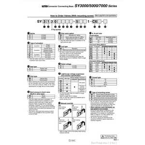 Válvula Solenoide Neumática SMC Válvula de Control de SY5230-5Z1-C4 - Product Image 3