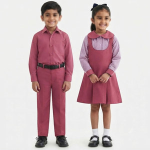 Quality Cotton Student Clothing <b>Set</b> School Uniform for Kids with Shirt Pants Skirt <b>Sweater</b> and Custom School Identity Options - Product Image 1