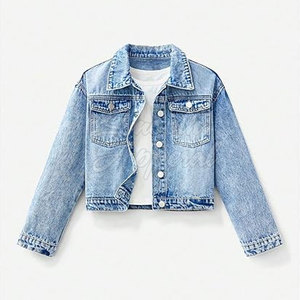 Premium Kids <b>Jeans</b> Jacket For Kids <b>Soft</b> Stylish Design Perfect For Outdoor Activities And Daily Wear - Product Image 2