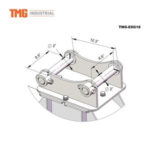Fresa per Ceppi da 18 Pollici per Escavatori da 3-7 Tonnellate, 13-20 GPM, per Linea di Scarico Case, per TMG ESG18 - Product Image 5