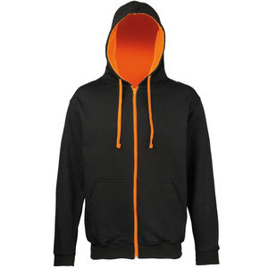 Sweat-shirt à capuche zippé uni pour homme, personnalisé, doux, décontracté, en polaire, pour extérieur, prix usine. - Product Image 1