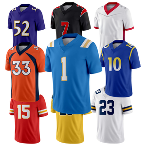 Uniformes de football américain en gros, maillots personnalisés sublimés, vêtements d'équipe en polyester léger pour les lycées - Product Image 5