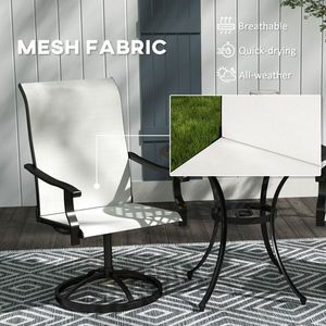 2 pezzi sedie girevoli Set Patio panca giardino esterno vecchio SKU 17761954 - Product Image 4