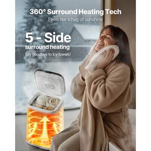High-Temp Indicator 24H Delay Timer Auto Shut Bathroom Towel Warmer <b>Child</b> Lock Fits 4 Oversized Bath Towels <b>Blankets</b> <b>Blankets</b> - Product Image 3