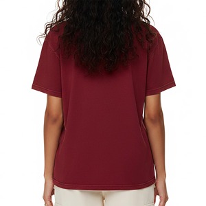 T-shirt personnalisé OEM pour femme, tendance, décontracté, 100 % coton, bicolore, coupe classique, manches courtes, style hip-hop, été, écologique, respirant - Product Image 3