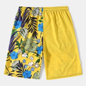 Shorts de basketball pour hommes, 100% polyester, taille mi-haute, élastique, séchage rapide, respirant, jaune, décontracté - Product Image 2