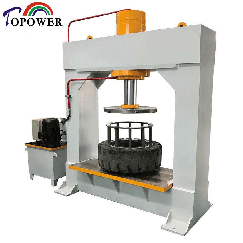 Hydraulic Solid Tire Press Machine for Forklift Loader Trailer Tires ...