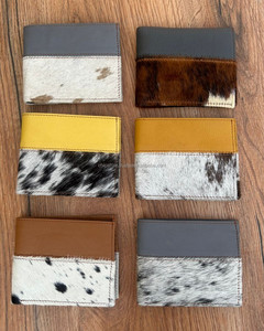 Cartera de bloqueo RFID de cuero reciclado de alta calidad, cartera plegable delgada para hombre, Cartera de piel de vaca de gran capacidad, tarjetas de identificación de monedas en efectivo - Product Image 2