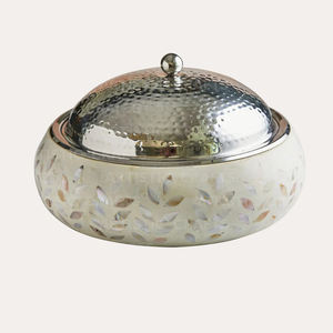 Gran oferta, calentador de madera con incrustaciones de madreperla, vajilla de madera, cesta de olla caliente, soporte para pan Chapati Roti, cuenco con tapa con estampado de esmalte - Product Image 1